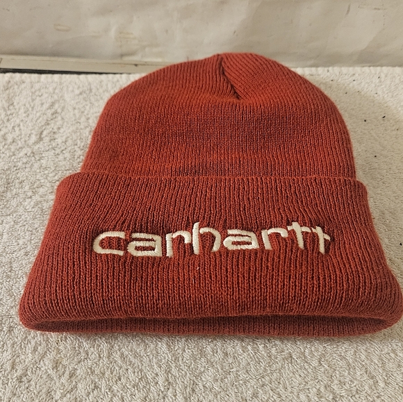 Carhartt Knit Insulated Logo Graphic Cuffed Beanie Hat - Picture 1 of 2